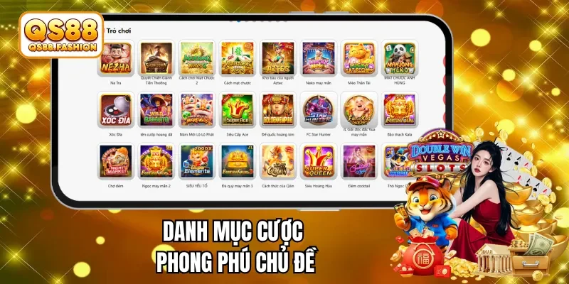 Danh mục cược phong phú chủ đề 